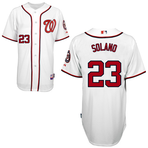 Jhonatan Solano #23 Youth Baseball Jersey-Washington Nationals Authentic Home White Cool Base MLB Jersey